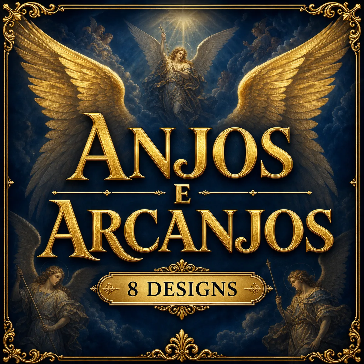 Categoria Anjos e Arcanjos — 8 designs de marcadores católicos