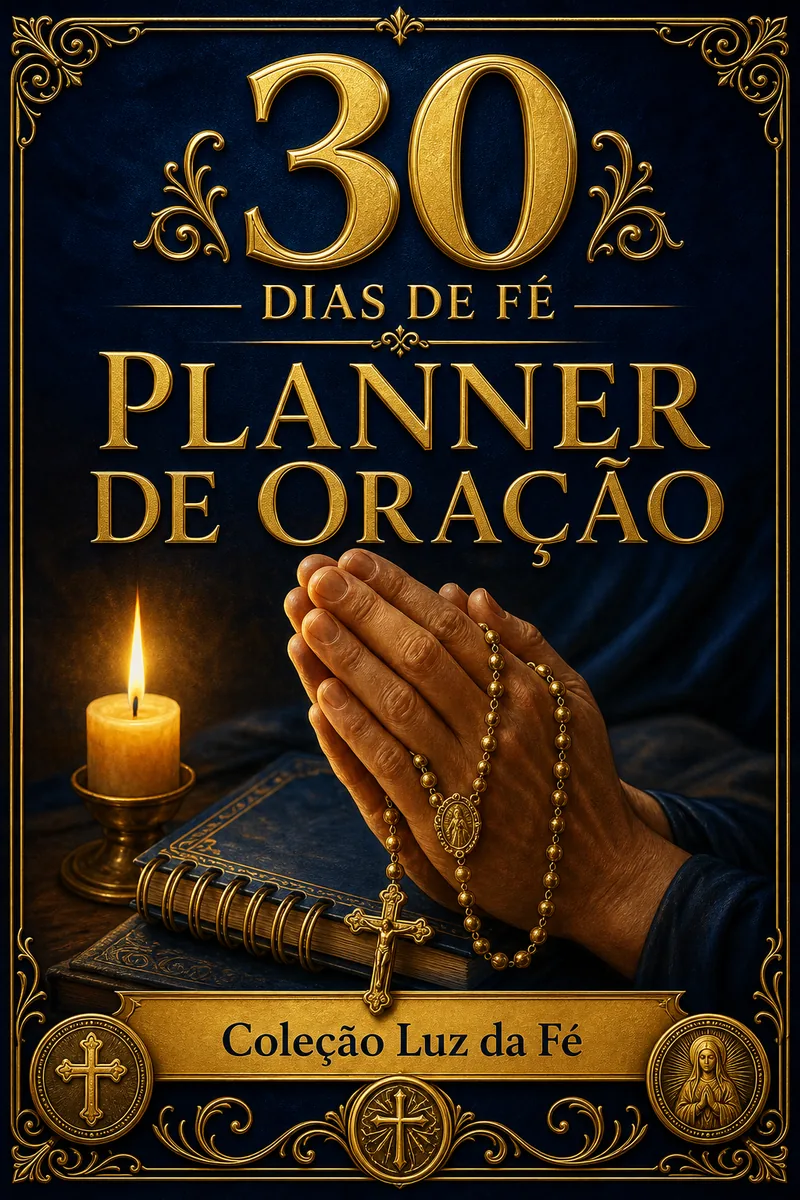 Capa premium do bônus Planner de Oração — 30 dias de fé.